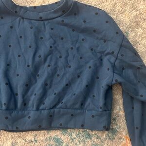 GAP Teal Long Sleeve with Black Dots